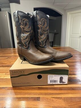 Smoky Mountain Boy’s Brown & Black Western Boots
